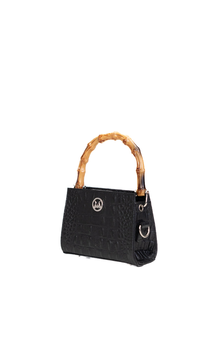 NAYA: Black Crocodile Print